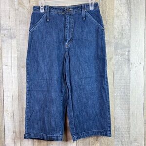Lee at The Waist Blue Denim Capri Length Size 8 Petite Pants With Pockets